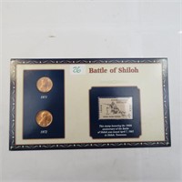 Battle of Shilo Display with stamp