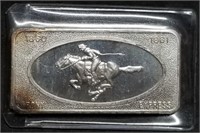 Vintage 1 Troy Oz .999 Silver Bar, Pony Express