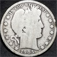 1905-O Barber Silver Half Dollar from Set