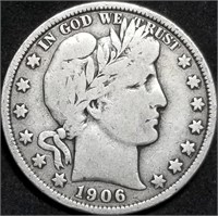 1906-P Barber Silver Half Dollar from Set