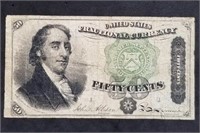 US Fractional Currency 50-Cents, 4th Issue Dexter