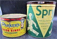 2 Old Food Product Tins