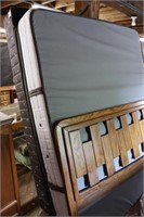 Bed frame head board mattress and box springs
