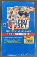 Sealed 1991 Pro Set NFL Football Series 1 Card Box