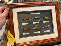 Framed fishing fly display outdoor photo frame
