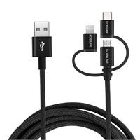 NEW $46 3.3FT 3-in-1 USB Multi Fast Charging Cable