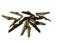 Lot Of 12 1970’s Eastern Airlines Wings Pins