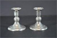 2 Pewter Candle Holders