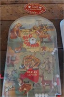 vintage plastic pinball game and sign