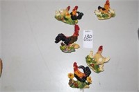 ROOSTER AND CHICKEN MAGNETS