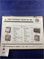 Vintage Sams Photofact Folder No 780 TVs
