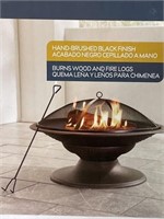 Style Selections Fire Pit Hand Brushed Black