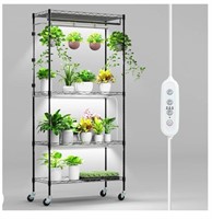 Plant Shelf with Grow Light 4-Tier