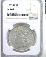 1883-O Morgan NGC MS63