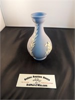 Vintage Wedgewood Blue Jasperware Bud Vase