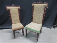 PAIR T-SHAPED BACK PRAYER CHAIRS