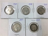 Quarters Can 1940,48,49,51,52