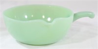 Jadeite Fire King Handled Spouted Bowl