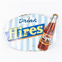 "Drink Hires Root Beer" Metal Advertising Sign