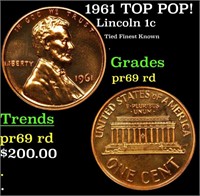 Proof 1961 Lincoln Cent TOP POP! 1c Graded pr69 rd