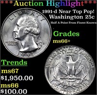 ***Auction Highlight*** 1991-d Washington Quarter