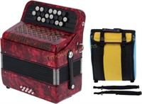 Accordion  22 Key 8 Bass With Bag (Red)