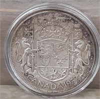 1952 Canadian Silver Half Dollar & protective case