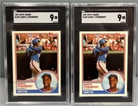 2 1983 Topps Darryl Strawberry Graded Cards RC