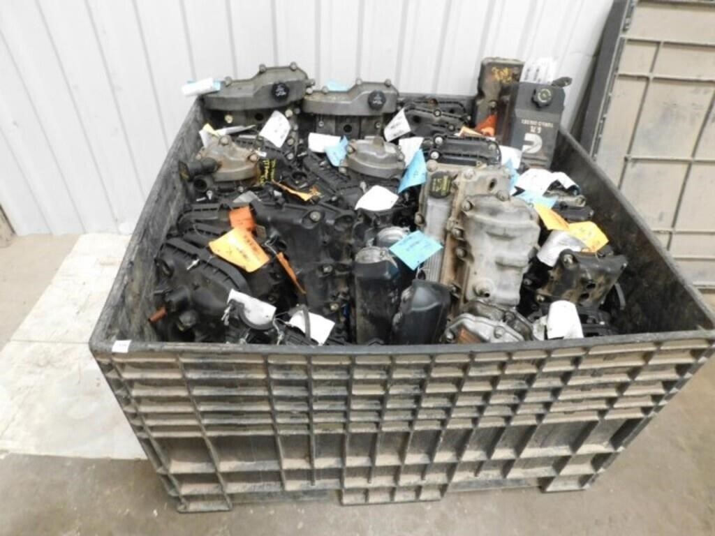 Crate of valve covers