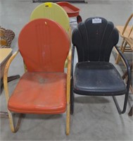 (AF) Lot of three Vintage Metal Outdoor Chairs