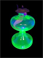 Uranium Glass Kerosene oil lamp base