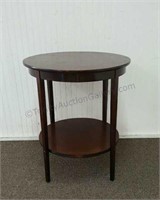 Vintage Round Mahogany Lamp / Side Table