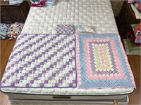 Handmade Baby Quilts & Pillows #109 Purple/Floral/