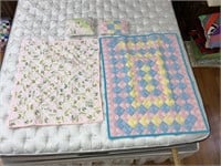 Handmade Baby Quilts & Pillows #110 (2) Blue/