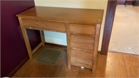 Wood desk, 43 x 19 x 31