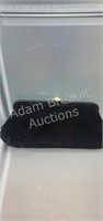 Women's black crushed velvet 11.5 inch clutch