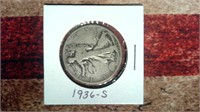 1936 S Liberty Half Dollar