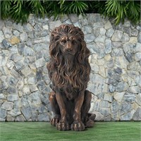 Glitzhome Lion Outdoor Statue, Bronze