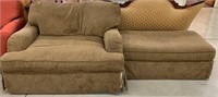 Brown “Bernhardt” Sofa & Ottoman