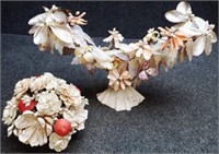 (2) MCM / Mid-Century Shell Flowers