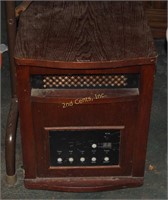 Large Wood Tone Electric Heater