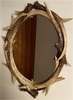 Resin Antlers Mirror 26"L x 21"W Overall