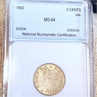 1900 Liberty Victory Nickel NNC - MS64
