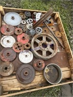 PALLET--PULLEYS, VARIOUS SIZES
