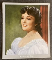 POLA NEGRI: Antique Tobacco Card (1937)