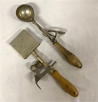 Two Antique Ice Cream Scoops