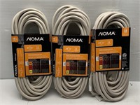 3 Rolls of Noma 24ft Extension Cord - NEW $75