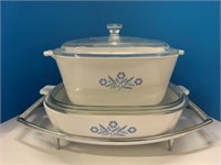 10" Corningware Cornflower Casserole Dish