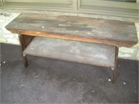 Vintage Wooden Bench  48 inches long