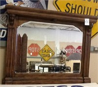 WOODEN FRAME LIGHTED MIRROR 36.5" X 47